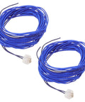 Dual Pack Pro Gear Electric Epee Wire Replacement Set For Fencing with blue low resistance stainless wire and insulated tip