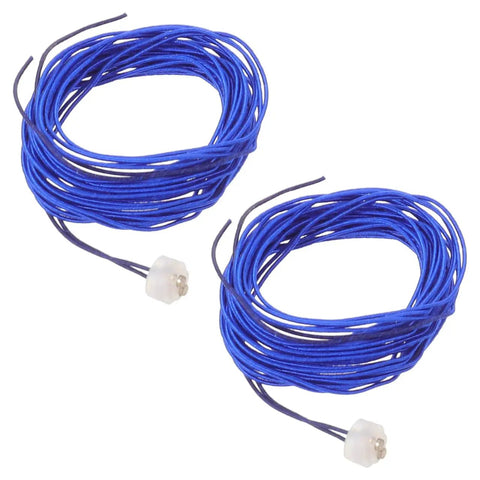 Dual Pack Pro Gear Electric Epee Wire Replacement Set For Fencing with blue low resistance stainless wire and insulated tip