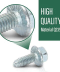 License Plate Screws For American Cars Rock Solid Size Fourteen By Three Quarters Inch With Hex Phillips Flat Slotted Combo Head