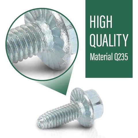 License Plate Screws For American Cars Rock Solid Size Fourteen By Three Quarters Inch With Hex Phillips Flat Slotted Combo Head