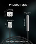 Dimensions of waterproof 1 meter stainless steel NTC 3950 thermistor probes from 10K Temperature Sensor Probe Kit, 10 pack.
