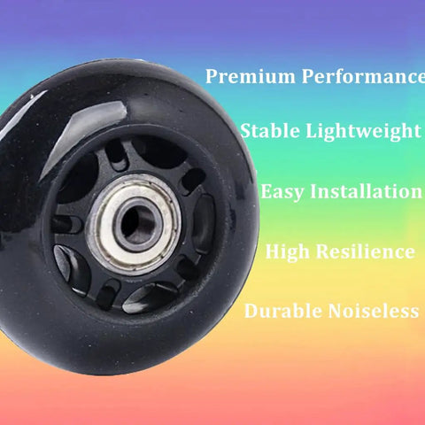 Replacement 75mm Luggage Wheel 24mm Wide Inline Roller Wheel With 8mm Bearing Includes 35mm And 40mm Axles Wrench Set