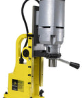 Workhorse Magnetic Drill Press Equipped With MT3 Spindle Taper And 13 Piece Annular Cutter Set For Knocking Out Clean Holes In Thick Metal Panels Up To Two Inches Deep 1350 Watt Motor Built Damn Tough For The Daily Grind - Side View of Magnetic Drill Press.