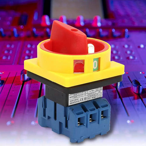 Rotary Cam Changeover Switch 3 Pole 2 Position Load Circuit Breaker On Off Power Switch 25 Amp Compact Industrial Control