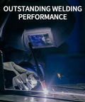 Closeup of TIG Welding Torch WP17V Four Meter Welder Gun in use with welding sparks, highlighting performance.