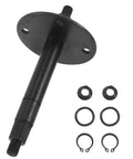 Beefy Iron Center Bearing For Stationary Bikes, Smooth Flywheel Action, Stable Transmission, Indoor Cycling Upgrade For Home Gyms And Group Classes, Easy Replacement Part For Pro Grade Performance black metal bearing shaft with washers and nuts