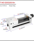 Built Tough Bench Vise With High Precision Parallel Jaws For Cnc Milling And Garage Work Available In Six Or Eight Inch Specs showing dimensions.