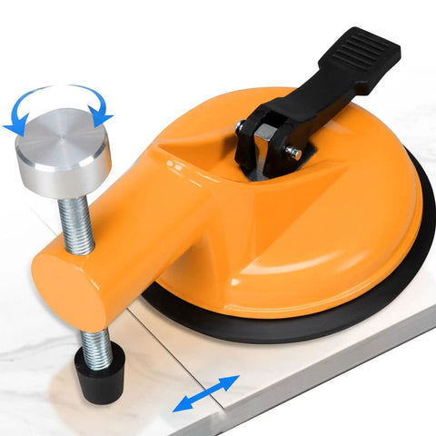 Heavy Duty Granite Marble Countertop Leveling Tool With Adjustable Height Setter For Seamless Stone Installation And Professional Seam Filling On Quartz Surfaces, orange ergonomic grip and height adjustment feature.