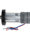 Built Tough Heavy Duty Treadmill DC Drive Motor With Flywheel, 2.80 HP Engine, detailed view with connector wires.
