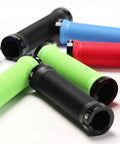 Colorful Bike Handlebar Grips Dual Lock-On Clamps, Grippy Ergonomic Rubber and Aluminum Alloy MTB BMX Downhill Grip