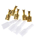 Kickstart Your DIY Projects With This Awesome 150 Piece Assorted Female Crimp Spade Terminal Kit Featuring 2.8mm 4.8mm And 6.3mm Connectors Plus Full Insulation Sheath For Serious Wire Wrapping Mastery, gold insulated terminals