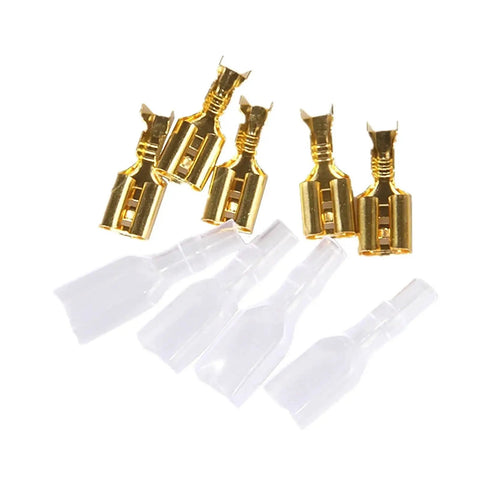 Kickstart Your DIY Projects With This Awesome 150 Piece Assorted Female Crimp Spade Terminal Kit Featuring 2.8mm 4.8mm And 6.3mm Connectors Plus Full Insulation Sheath For Serious Wire Wrapping Mastery, gold insulated terminals