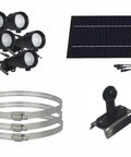 Lit 1000 Lumen Solar Flag Pole Light 5 In 1 Outdoor LED Dusk To Dawn Waterproof Fits 2 To 6 Inch Flag Pole Wide Coverage parts