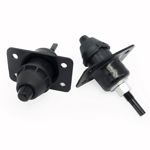 Volvo Hood Release Set 4 Piece Upper And Lower Latches Beefed Up Direct Replacement For VN VNL Trucks black components.