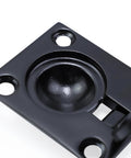 Flush Ring Pull Stainless Steel Boat Hatch Latch And Cabinet Flush Mount Lifting Ring Pull Handle Black Two Pack Includes Screws
