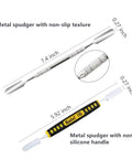 Metal spudger with non-slip texture and silicone handle from 20 Piece Pro Electronics Opening Pry Tool Kit With Metal Spudger And Non Abrasive Nylon Spudgers Plus Anti Static Tweezers For Phones, iPhone, Laptops, Tablets And More Gadget Repair