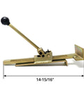 Pro Grade Flooring Jack For Hardwood Installations With Ratcheting Alignment Tool, fits 8 to 22 mm, 25 lb pressure, side view