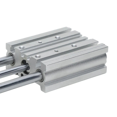 Heavy Duty Pneumatic Air Cylinder Three Rod Aluminum Alloy Build Double Action Mechanical Transmission Device for Industrial Systems