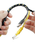 50 Ft Spiral Cable Wrap For Quarter Inch Wires Black Durable Cable Sleeve That Keeps Cords Neat And Tidy Wrapping Range Four To Fifty Mm