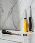 Screwdrivers and small fittings, related to Workhorse Hydraulic Brake Insert Kit for Mountain Bikes on marble surface