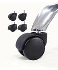 Five Pack Pro Grade Furniture Casters For Chairs And Desks, 360 Degree Swivel Wheel With Damping, Universal Stem Fit, Smooth Gliding