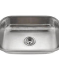 ADA2318 18 Stainless Steel Undermount Sink 23 Inch Single Bowl for Kitchen built with quiet operation and wide curved corners