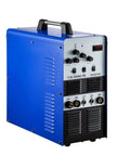 2 In 1 TIG And Arc Welder With AC DC Square Wave IGBT Inverter Argon Welding Machine For Home Shop Adjustable Output Current Weld Up To 27 Mm Semi Automatic Stick Welder Portable Multi Process Welder in blue with controls and display.