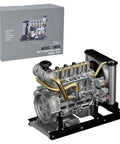 Hands On 1/10 Scale Metal OHV Inline Four Engine Model Kit With Cooling System For Mechanical Engineering Education, 300+ Piece Educational Science Experiment Kit That Actually Works, boxed and assembled