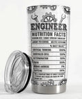20 Oz Engineer Tumbler For Men Dope Stainless Steel Insulated Coffee Travel Mug Gift For Engineers Birthday Or Christmas Durable On The Go Cup For Work And Study Perfect For Any Project with lid isolated on white background