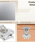 Product details of Six Pack Stainless Steel Butterfly Twist Latches with ergonomic knobs and secure screw mounting