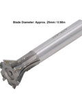 25mm dovetail milling cutter, 6-flute carbide end mill, 60-degree, straight shank for ferrous and nonferrous metals