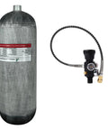Go-To 4500 Psi Scuba Tank With 9L Carbon Fiber Construction, CE EN Certified Dive Tank With Valve Regulator and Gauge