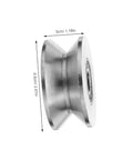 Heavy Duty Stainless Steel U Groove Sliding Door Roller Pulley With Ball Bearings, 3cm diameter, smooth gliding for barn and closet doors.