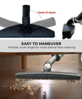 Horsehair Floor Attachment for Hard Surfaces and Tile with Vacuum Hose Adapter, multi-angle, cleaning debris on tile floor