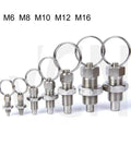 Heavy Duty Indexing Plunger With Contoured Handle Spring Loaded Return And Steel Locking Screw for various sizes M6 M8 M10 M12 M16.