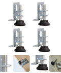 4 Pack Adjustable Furniture Leveling Feet With Carbon Steel Core And Nylon Caps for stability
