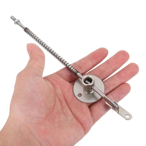 Hand holding Heavy Duty Cabinet Door Support Rods 4 Pack With Soft Close Lift Hinges For Kitchen And Wardrobe Iron Silver
