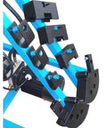 Heavy Duty 10 Ton Electric Hydraulic Pipe Tube Bender 110V with three knockout dies close-up detail of bending dies and mechanism.