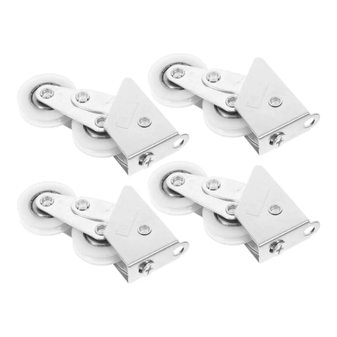 Kickass Double Wheel Screen Door Rollers Set Of Four Hella Smooth Aluminum Pulleys With Precision Ball Bearings for sliding doors