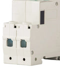 Side view of Go-To DC Miniature Circuit Breaker 2 Pole 32 Amp 250V to 500V DC Din Rail Mount With Thermal Magnetic Trip DZ47-63 C32 2P