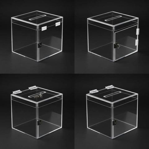 Clear Acrylic Self Adhesive Hinges 12 Pack 35 By 25 Mm For Crafts Cabinets Furniture Displays And Aquariums Transparent