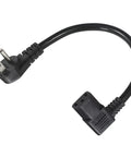 90 Degree Right Angle 1ft Power Cord NEMA 5-15P To IEC C13 Flat Plug 16AWG Angled AC Cable Black for PC Monitor TV Printer