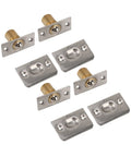 Adjustable Ball Catch Hardware For Cabinet Doors Solid Brass Latch Set With Strike Plates For Closets