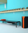 Heavy Duty White L Bracket Wall Mount Shelf Supports 2 Pack Cold Rolled Steel Angle Brackets supporting books on a wall shelf.