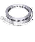 Top Grade Stainless Steel Worm Gear Hose Clamp Kit With 9.8 Ft Strip And Six Heavy Duty Clips Perfect For Auto Mods Fixing Leaks, 1/2 inch