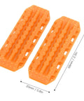Two-pack orange plastic sand ladder for RC cars, dimensions shown, Sand Ladder For RC Cars Off Road Recovery Ramps 2 Pack Plastic Orange RC Recovery Tool For One Twenty Fourth And One Eighteen Scale Easy Traction Bridge To Tackle Sand Mud And Rough Terrain