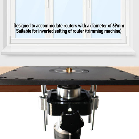 Industrial Grade Aluminum Router Lift System Featuring Fine Micro Adjustment Controls And Rock Solid Base Platform Optimized For Masterful Woodshop Repairs with router setup.