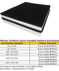 Replacement HEPA Filter B Set For Idylis Air Purifiers Compatible With AC-2125 AC-2126 IAP-10-125 IAPC-40-140 IAP-10-150 IAP-10-050