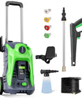 Electric Pressure Washer 2200 PSI 2.0 GPM Beast Power Cleaner With 4 Interchangeable Nozzles Foam Cannon And Hose Reel For Cars Driveways Patios And Outdoor Cleaning At Home