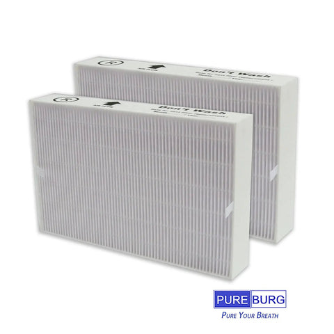 Two True HEPA filters from Replacement HEPA Filter Kit For Honeywell InSight Air Purifiers HPA5100B HPA5150 With 2 True HEPA Filters 2 Enhancement Filters And 4 Carbon Pre Filters Compatible With HRF R1 R2 HRFSC1 HRF A100 ARVP100